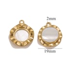 Gold color / 1 Piece Niche Retro Style Irregularity Shape Stainless Steel  Gold Color Women's Pendant Picture4